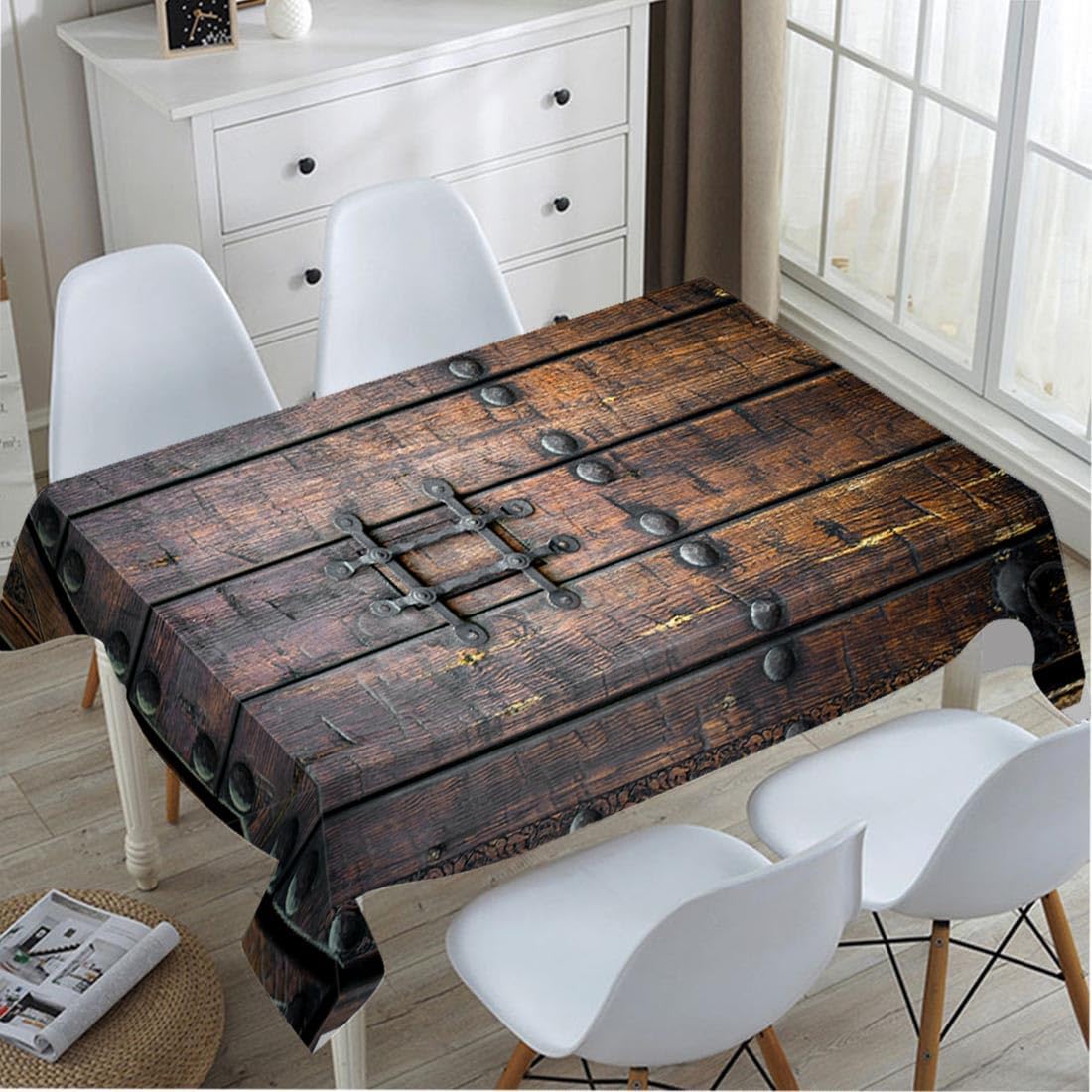 Home Textiles Premium - Mantel de Mesa de Madera Estilo