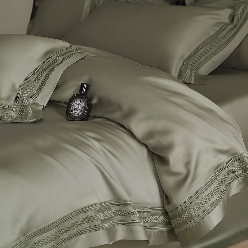Home Textiles Premium - Funda de edredón ahuecada Premium Matcha