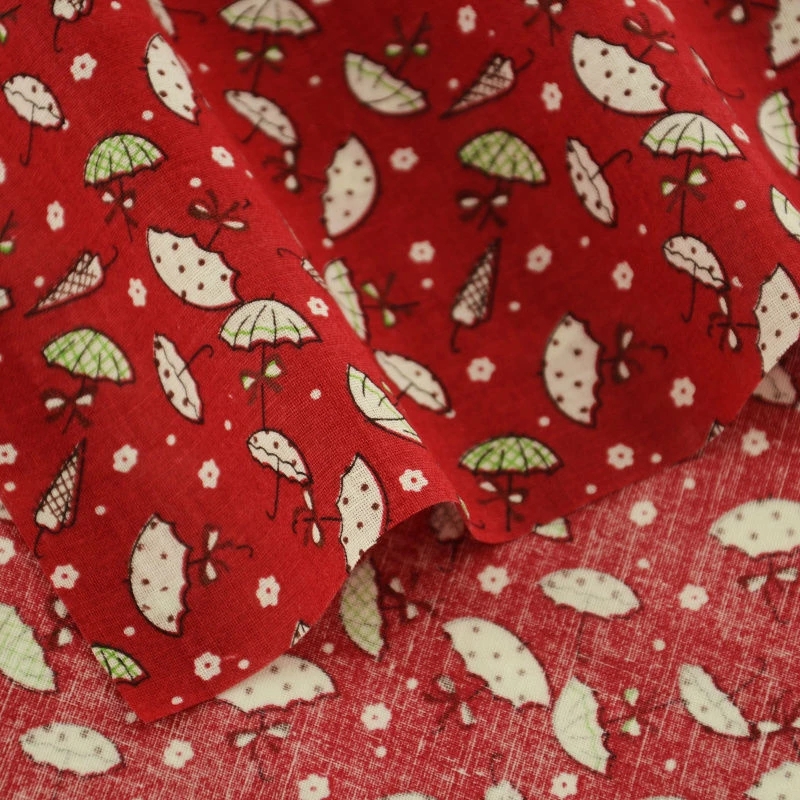 Dark Red Printed Little Flower - Fabrico Home Textiles reseña y precio